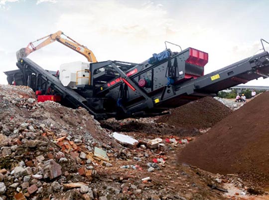 如何實現(xiàn)建筑垃圾循環(huán)利用？紅星移動破碎站助力再生能源高效生產(chǎn)