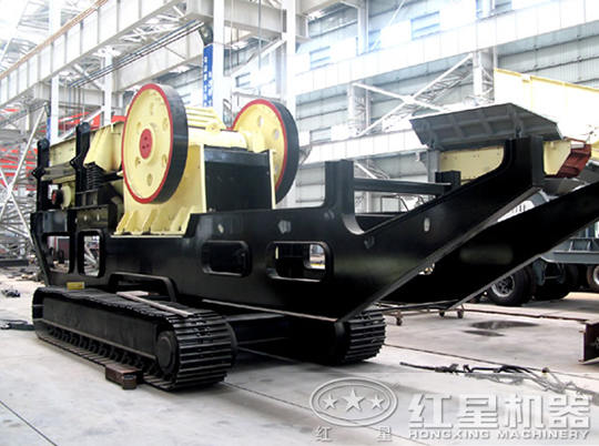 紅星履帶式液壓驅(qū)動(dòng)破碎站，助力建筑垃圾變廢為寶